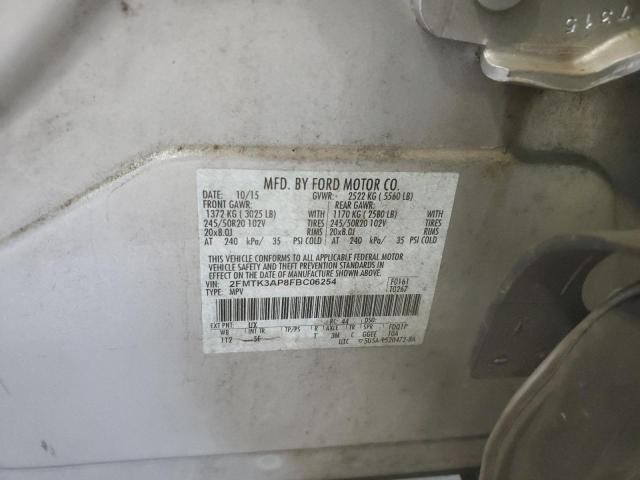 2FMTK3AP8FBC06254 - 2015 FORD EDGE SPORT 银色 照片 13