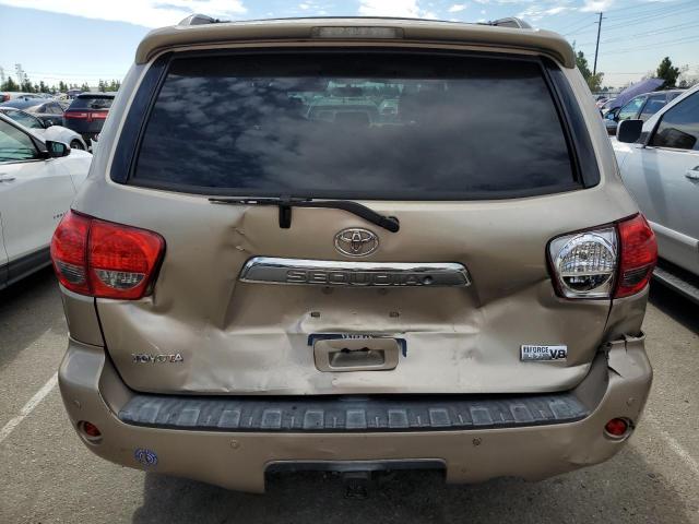 5TDZY68A68S002358 - 2008 TOYOTA SEQUOIA LIMITED TAN photo 6