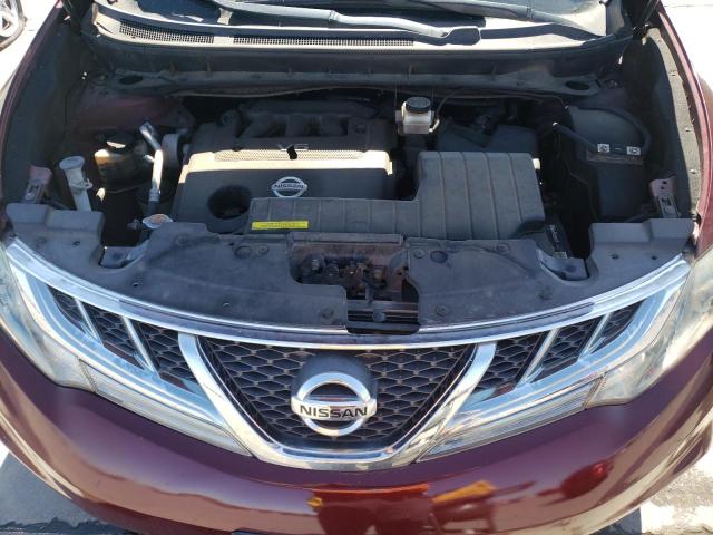 JN8AZ1MW4BW174849 - 2011 NISSAN MURANO S BURGUNDY photo 12