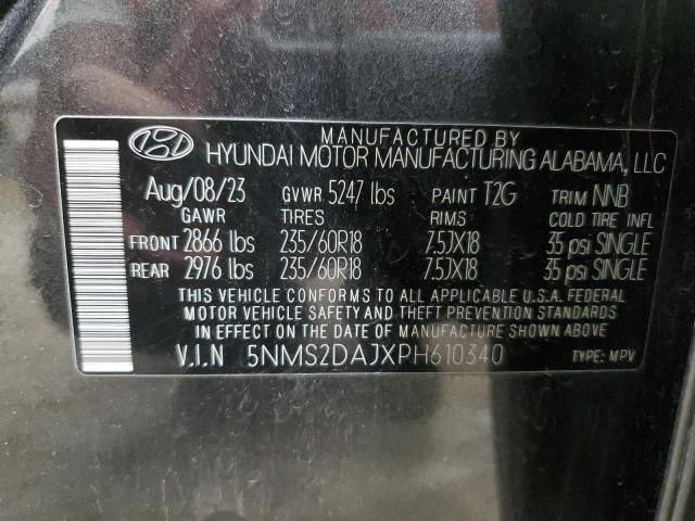 5NMS2DAJXPH610340 - 2023 HYUNDAI SANTA FE SEL Сұр фото 13