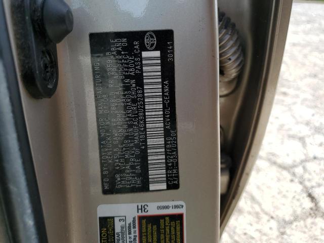 4T1BE46K98U252887 - 2008 TOYOTA CAMRY CE Qızıl foto 12