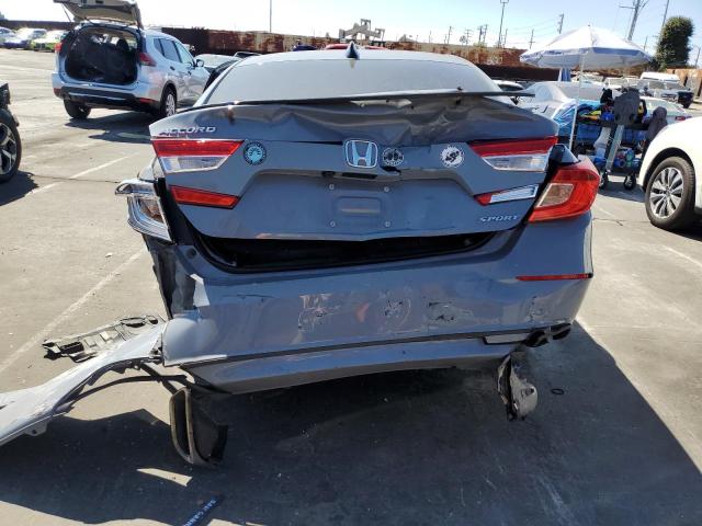 1HGCV1F39NA069472 - 2022 HONDA ACCORD SPORT ნაცრისფერი ფოტო 6
