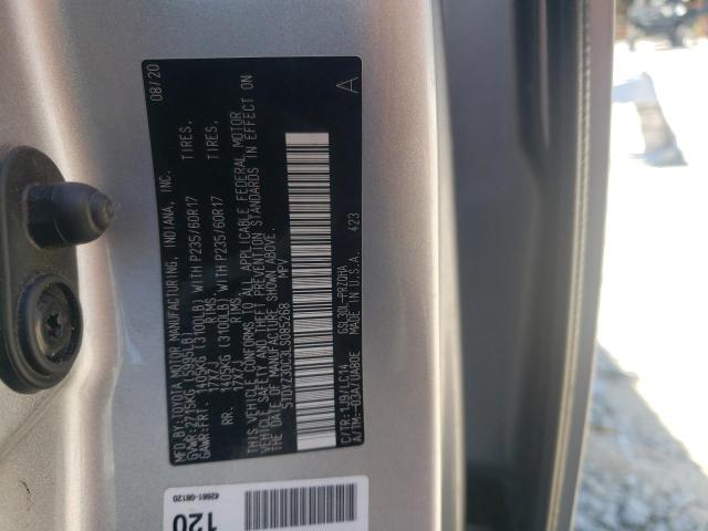 5TDYZ3DC3LS085268 - 2020 TOYOTA SIENNA XLE SILVER photo 14