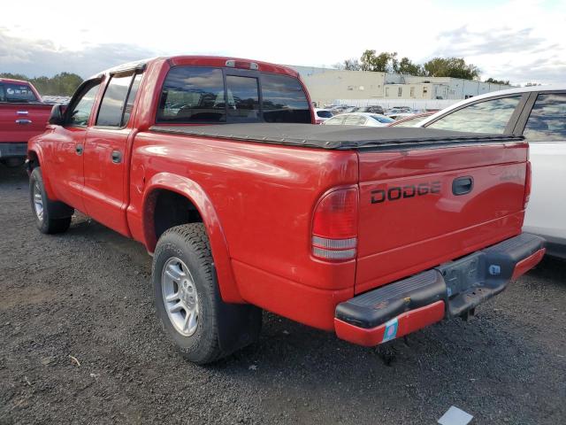 1B7HG38N32S563809 - 2002 DODGE DAKOTA QUAD SPORT RED photo 2