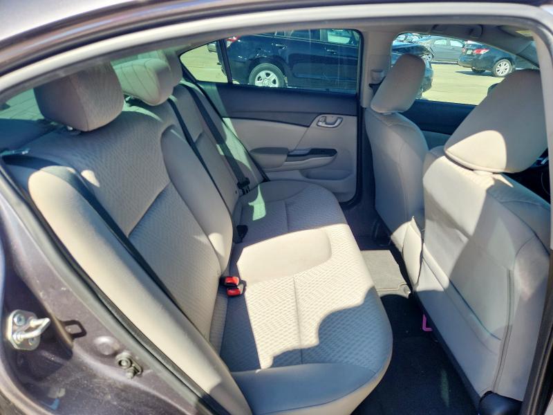19XFB2F51FE091413 - 2015 HONDA CIVIC LX GRAY photo 10