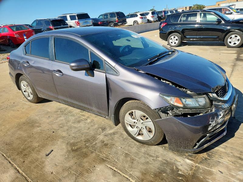 19XFB2F51FE091413 - 2015 HONDA CIVIC LX GRAY photo 4