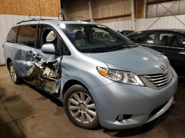 5TDDZ3DC1HS180000 - 2017 TOYOTA SIENNA XLE BLUE photo 4