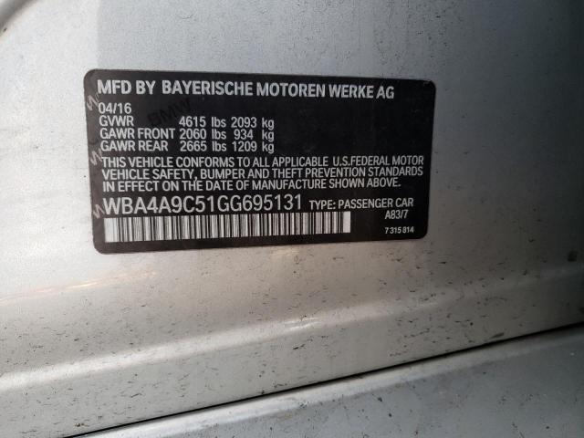 WBA4A9C51GG695131 - 2016 BMW 428 I GRAN COUPE SULEV SILVER photo 12