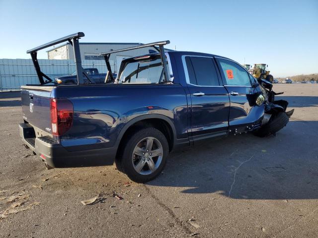 5FPYK3F70NB009638 - 2022 HONDA RIDGELINE RTL BLUE photo 3