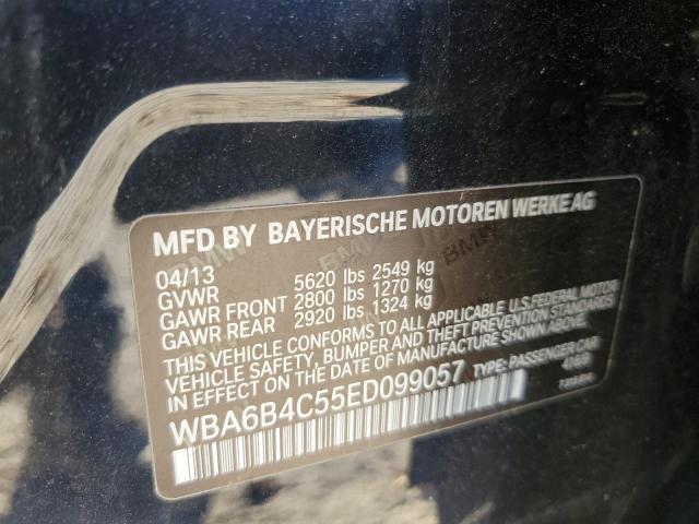 WBA6B4C55ED099057 - 2014 BMW 650 XI GRAN COUPE BLUE photo 13