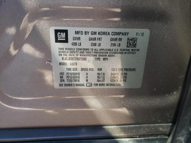 KL4CJBSB7DB072886 - 2013 BUICK ENCORE CONVENIENCE Qəhvəyi foto 13