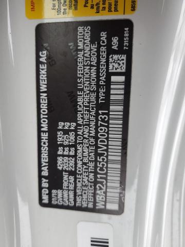 WBA2J1C55JVD09731 - 2018 BMW 230I WHITE photo 12