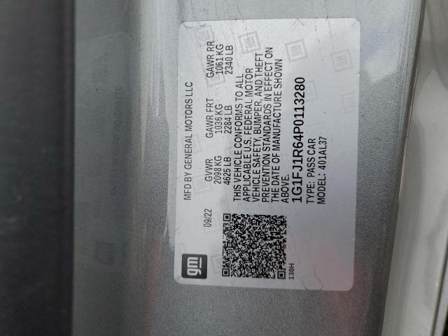 1G1FJ1R64P0113280 - 2023 CHEVROLET CAMARO ZL1 GRAY photo 13