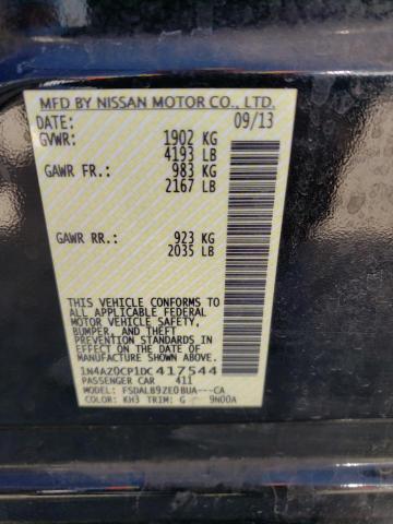 1N4AZ0CP1DC417544 - 2013 NISSAN LEAF S BLACK photo 13