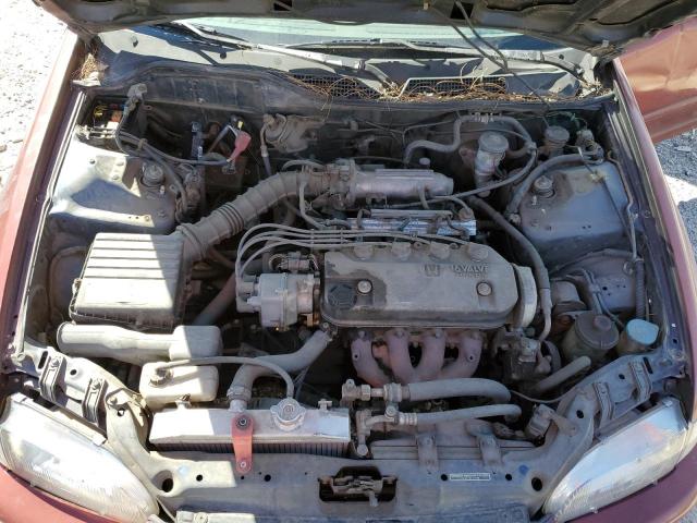 JHMEG8546SS013479 - 1995 HONDA CIVIC DX MAROON photo 11