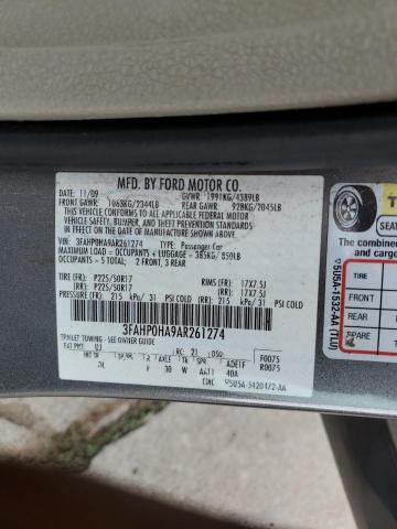 3FAHP0HA9AR261274 - 2010 FORD FUSION SE GRAY photo 12