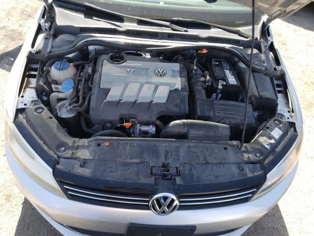 3VWLL7AJXDM200887 - 2013 VOLKSWAGEN JETTA TDI SILVER photo 11