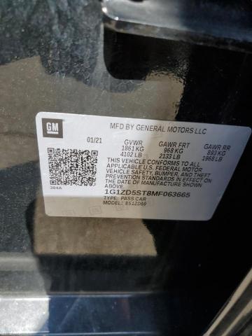 1G1ZD5ST8MF063665 - 2021 CHEVROLET MALIBU LT 黑色 照片 12
