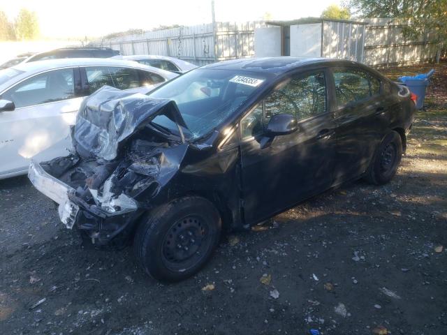 2HGFB2F55DH536805 - 2013 HONDA CIVIC LX BLACK photo 1