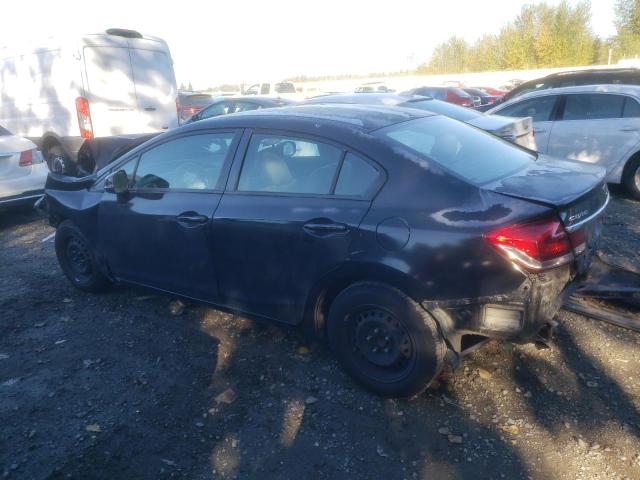 2HGFB2F55DH536805 - 2013 HONDA CIVIC LX BLACK photo 2