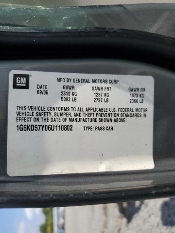 1G6KD57Y06U110802 - 2006 CADILLAC DTS GRAY photo 12