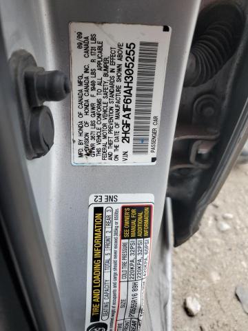 2HGFA1F61AH305255 - 2010 HONDA CIVIC LX-S 银色 照片 12