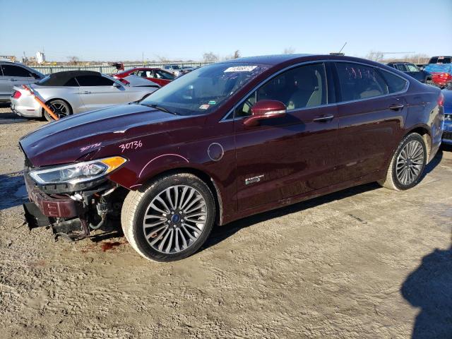 3FA6P0SU5JR173932 - 2018 FORD FUSION TITANIUM/PLATINUM PHEV MAROON photo 1