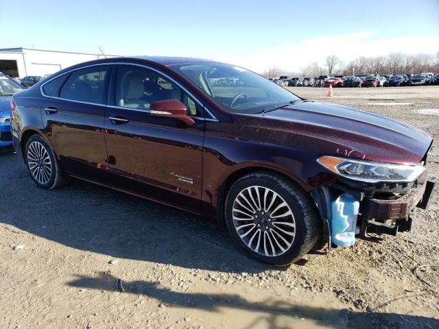 3FA6P0SU5JR173932 - 2018 FORD FUSION TITANIUM/PLATINUM PHEV MAROON photo 4