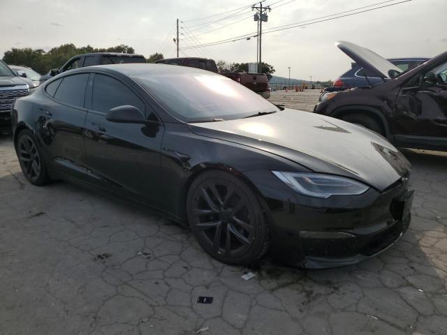 5YJSA1E51MF442437 - 2021 TESLA MODEL S BLACK photo 4