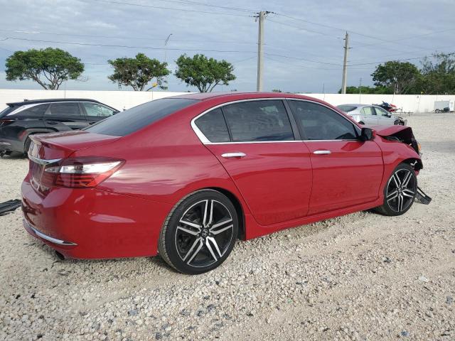 1HGCR2F50HA158539 - 2017 HONDA ACCORD SPORT RED photo 3
