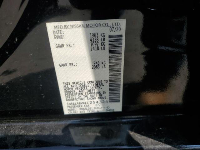 1N4BL4BVXLC254324 - 2020 NISSAN ALTIMA S BLACK photo 12