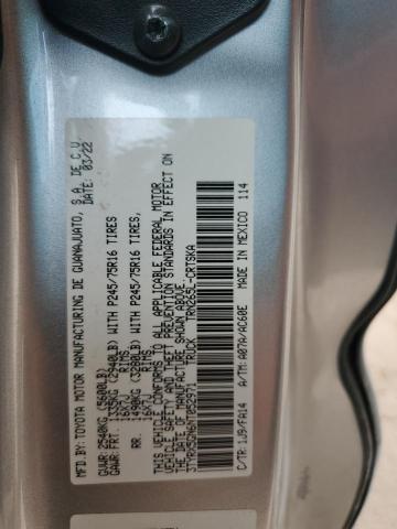 3TYRX5GN6NT052971 - 2022 TOYOTA TACOMA ACCESS CAB Күміс фото 12