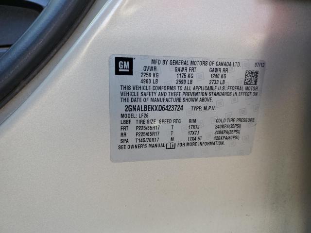 2GNALBEKXD6423724 - 2013 CHEVROLET EQUINOX LS GOLD photo 13