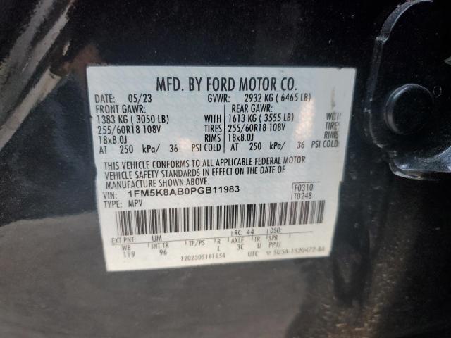 1FM5K8AB0PGB11983 - 2023 FORD EXPLORER POLICE INTERCEPTOR 黑色 照片 14