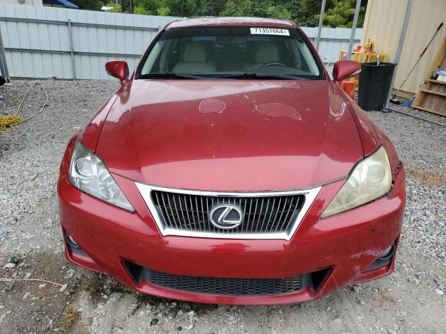 JTHBF5C29B5147407 - 2011 LEXUS IS 250 BURGUNDY photo 5