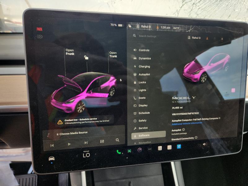 5YJYGDED7MF107622 - 2021 TESLA MODEL Y თეთრი ფოტო 9