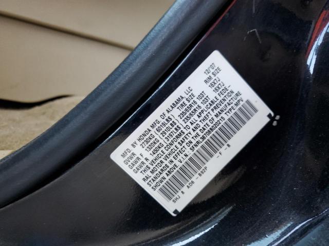5FNRL38708B020215 - 2008 HONDA ODYSSEY EXL BLACK photo 13