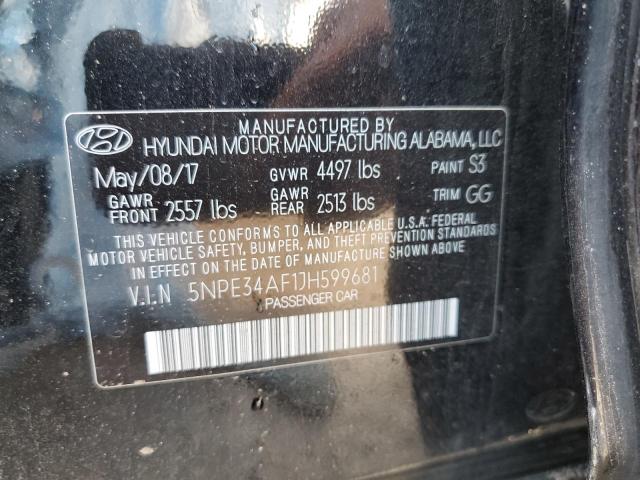 5NPE34AF1JH599681 - 2018 HYUNDAI SONATA SPORT BLACK photo 12