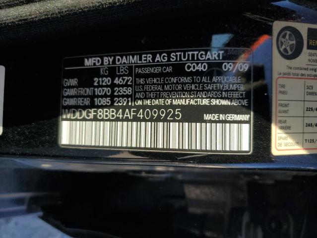 WDDGF8BB4AF409925 - 2010 MERCEDES-BENZ C 300 4MATIC BLACK photo 12