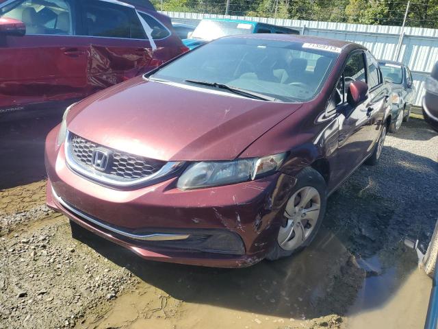 2HGFB2F50DH560025 - 2013 HONDA CIVIC LX MAROON photo 1