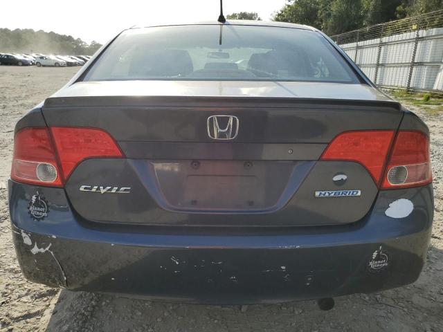 JHMFA36296S019272 - 2006 HONDA CIVIC HYBRID BLUE photo 6