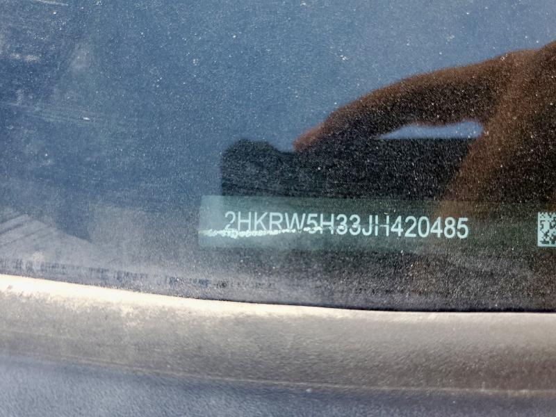 2HKRW5H33JH420485 - 2018 HONDA CR-V LX შავი ფოტო 12