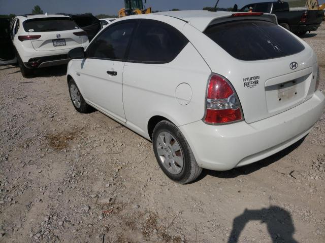 KMHCM36C58U080948 - 2008 HYUNDAI ACCENT GS WHITE photo 3