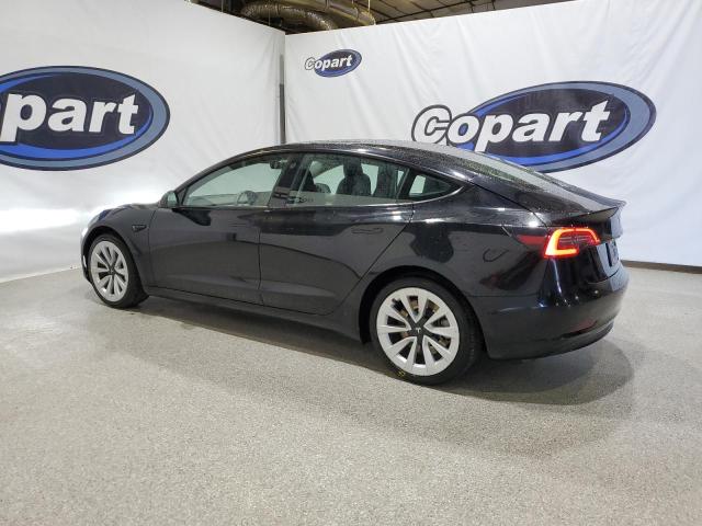 5YJ3E1EA7NF289697 - 2022 TESLA MODEL 3 BLACK photo 2