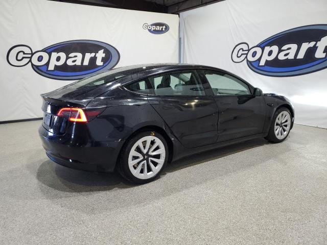 5YJ3E1EA7NF289697 - 2022 TESLA MODEL 3 BLACK photo 3