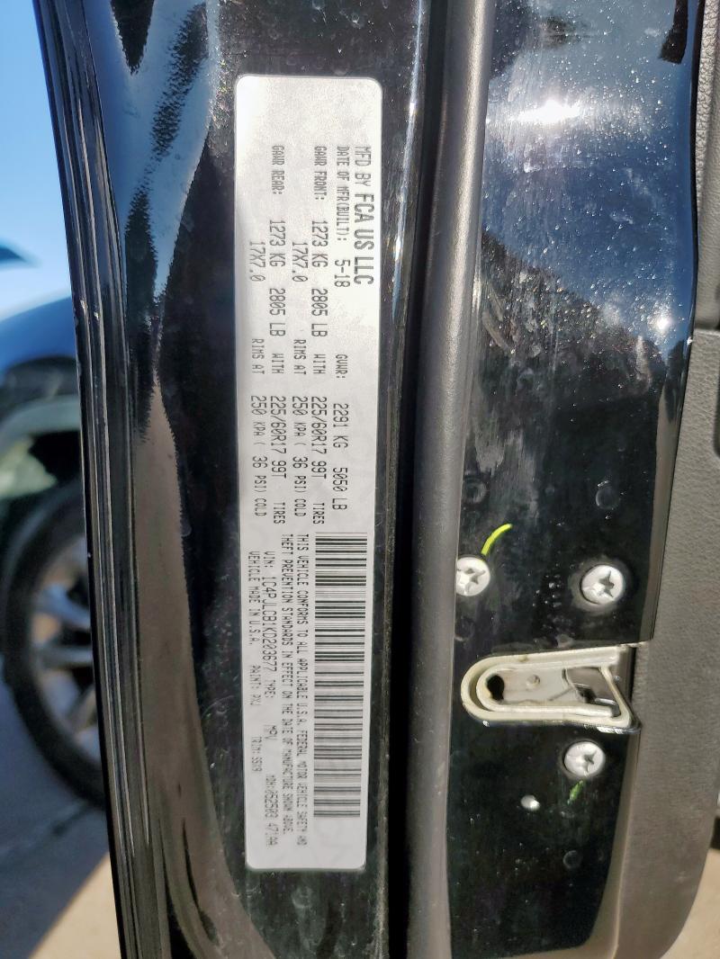 1C4PJLCB1KD203677 - 2019 JEEP CHEROKEE LATITUDE BLACK photo 13