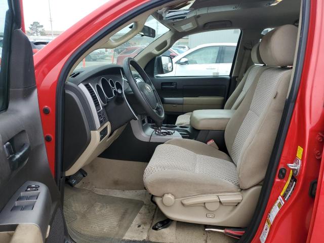 5TFRM5F10AX016913 - 2010 TOYOTA TUNDRA DOUBLE CAB SR5 RED photo 7