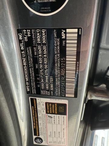 4JGFF5KE9LA051215 - 2020 MERCEDES-BENZ GLS 450 4MATIC GRAY photo 10