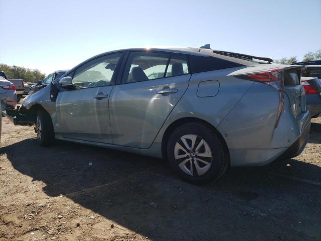 JTDKBRFU3H3054341 - 2017 TOYOTA PRIUS BLUE photo 2