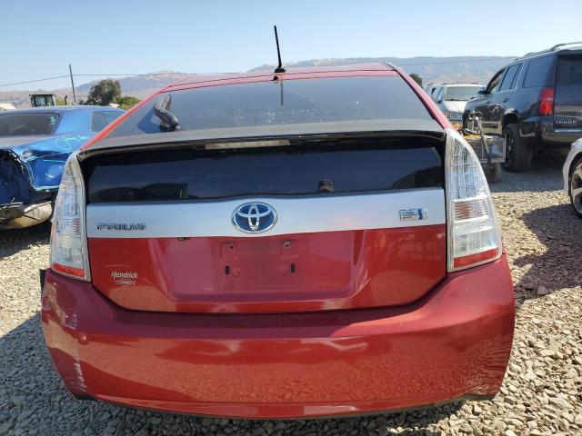 JTDKN3DUXA0043254 - 2010 TOYOTA PRIUS RED photo 6